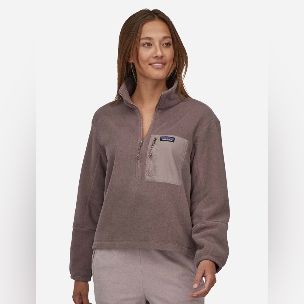 Patagonia Microdini Fleece Half Zip in Dusky Brown